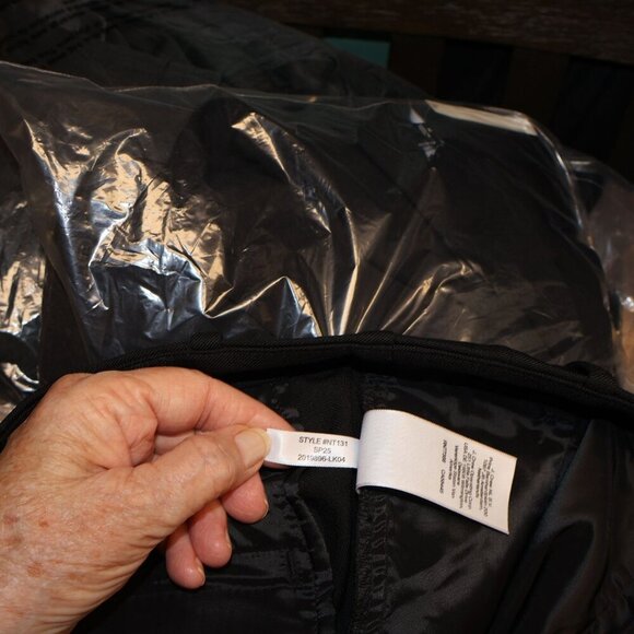 Madewell Womens Black Slim Straight Trousers Size 10 Recycled Polyester Blend - Picture 14 of 14